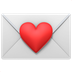 Bagaimana Love Letter emoji terlihat di Apple.