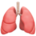 Bagaimana Lungs emoji terlihat di Apple.