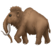 Bagaimana Mammoth emoji terlihat di Apple.