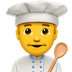 Bagaimana Man Cook emoji terlihat di Apple.