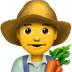 Bagaimana Man Farmer emoji terlihat di Apple.