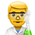 Bagaimana Man Scientist emoji terlihat di Apple.