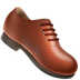 Bagaimana Man’s Shoe emoji terlihat di Apple.