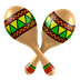 Bagaimana Maracas emoji terlihat di Apple.