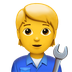 Bagaimana Mechanic emoji terlihat di Apple.