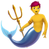 Bagaimana Merman emoji terlihat di Apple.