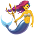 Bagaimana Mermaid emoji terlihat di Apple.