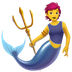 Bagaimana Merperson emoji terlihat di Apple.