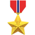 Bagaimana Military Medal emoji terlihat di Apple.