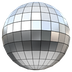 Bagaimana Mirror Ball emoji terlihat di Apple.