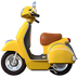 Bagaimana Motor Scooter emoji terlihat di Apple.