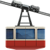 Bagaimana Mountain Cableway emoji terlihat di Apple.