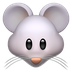 Bagaimana Mouse Face emoji terlihat di Apple.