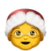 Bagaimana Mrs. Claus emoji terlihat di Apple.