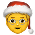 Bagaimana Mx Claus emoji terlihat di Apple.