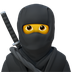 Bagaimana Ninja emoji terlihat di Apple.