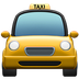 Bagaimana Oncoming Taxi emoji terlihat di Apple.