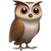 Bagaimana Owl emoji terlihat di Apple.