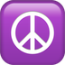 Bagaimana Peace Symbol emoji terlihat di Apple.