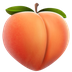 Bagaimana Peach emoji terlihat di Apple.