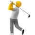 Bagaimana Person Golfing emoji terlihat di Apple.