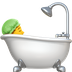 Bagaimana Person Taking Bath emoji terlihat di Apple.