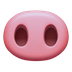 Bagaimana Pig Nose emoji terlihat di Apple.