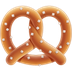 Bagaimana Pretzel emoji terlihat di Apple.