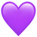 Bagaimana Purple Heart emoji terlihat di Apple.