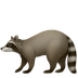 Bagaimana Raccoon emoji terlihat di Apple.