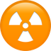 Bagaimana Radioactive emoji terlihat di Apple.