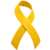 Bagaimana Reminder Ribbon emoji terlihat di Apple.