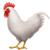 Bagaimana Rooster emoji terlihat di Apple.