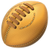 Bagaimana Rugby Football emoji terlihat di Apple.