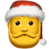 Bagaimana Santa Claus emoji terlihat di Apple.