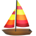 Bagaimana Sailboat emoji terlihat di Apple.