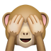 Bagaimana See-No-Evil Monkey emoji terlihat di Apple.