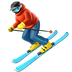 Bagaimana Skier emoji terlihat di Apple.