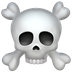 Bagaimana Skull and Crossbones emoji terlihat di Apple.