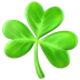 Bagaimana Shamrock emoji terlihat di Apple.