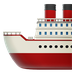 Bagaimana Ship emoji terlihat di Apple.