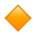 Bagaimana Small Orange Diamond emoji terlihat di Apple.