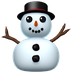 Bagaimana Snowman Without Snow emoji terlihat di Apple.