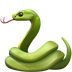 Bagaimana Snake emoji terlihat di Apple.