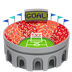 Bagaimana Stadium emoji terlihat di Apple.