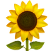 Bagaimana Sunflower emoji terlihat di Apple.