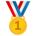 Bagaimana 1st Place Medal emoji terlihat di Joypixels.