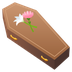 Bagaimana Coffin emoji terlihat di Joypixels.