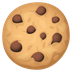 Bagaimana Cookie emoji terlihat di Joypixels.