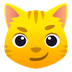 Bagaimana Cat with Wry Smile emoji terlihat di Joypixels.